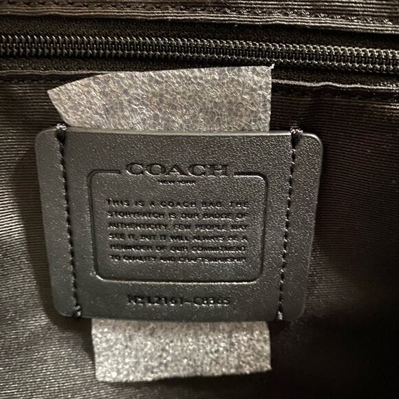 New Coach Gallery Tote Bag With Diary Embroidery/Pebble Leather/Black - Picture 6 of 11